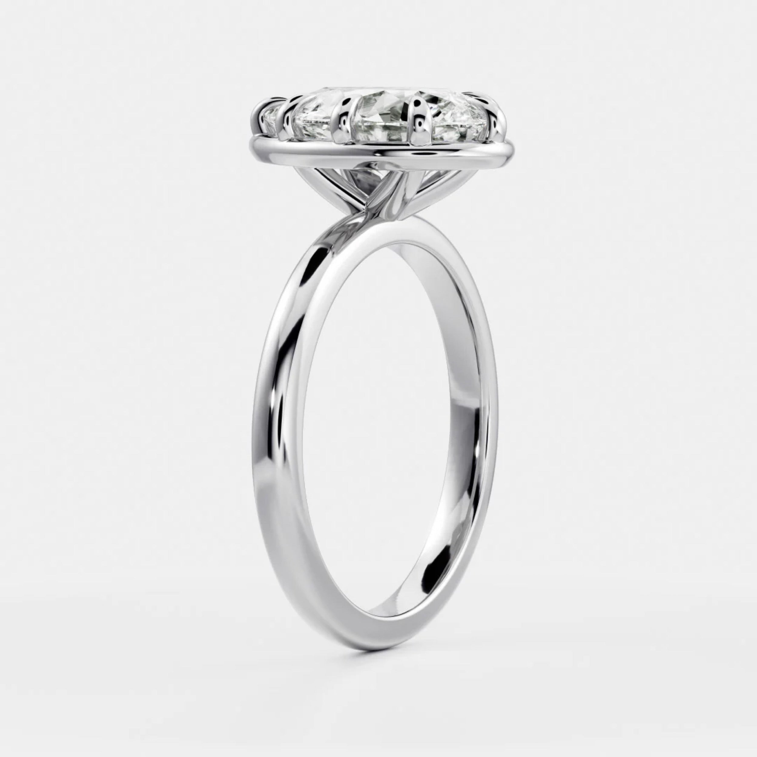 2.0 - 4.0 CT Pear Lab Grown Diamond Solitaire Engagement Ring