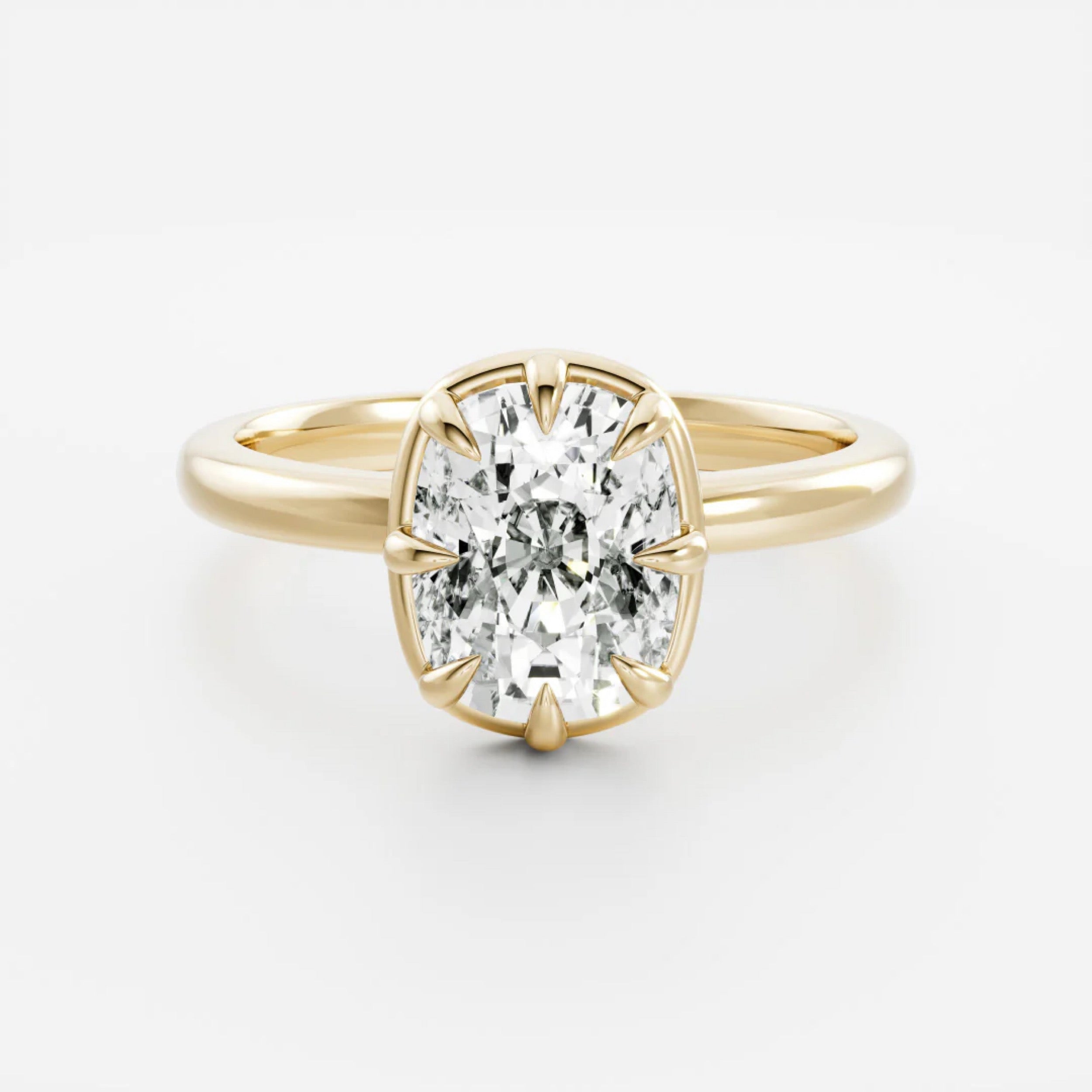 2.0 - 4.0 CT Elongated Cushion Lab Grown Diamond Solitaire Engagement Ring