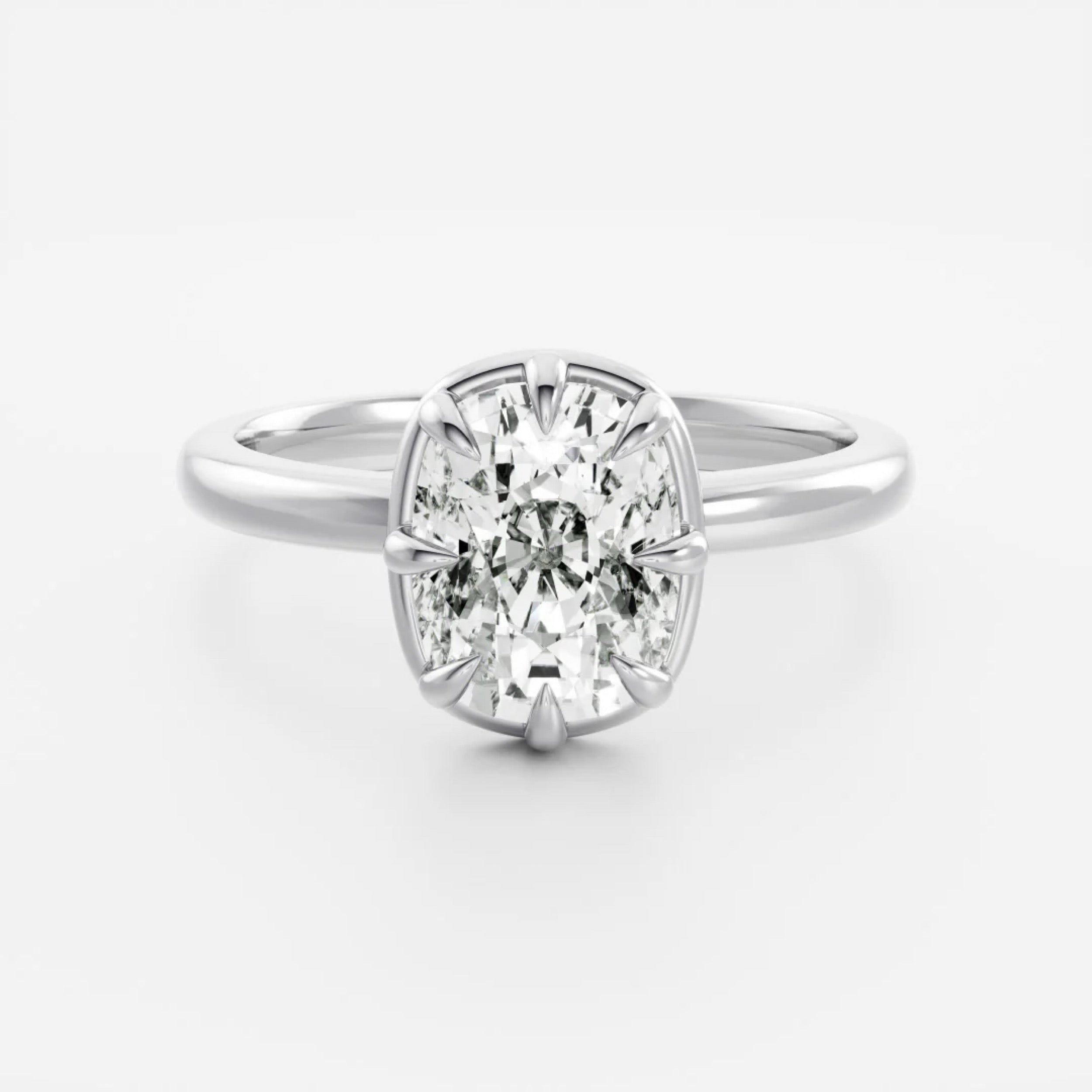 2.0 - 4.0 CT Elongated Cushion Lab Grown Diamond Solitaire Engagement Ring