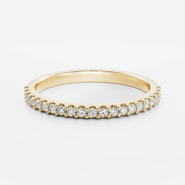 0.4 TCW Round Lab Grown Diamond Half Eternity Wedding Band