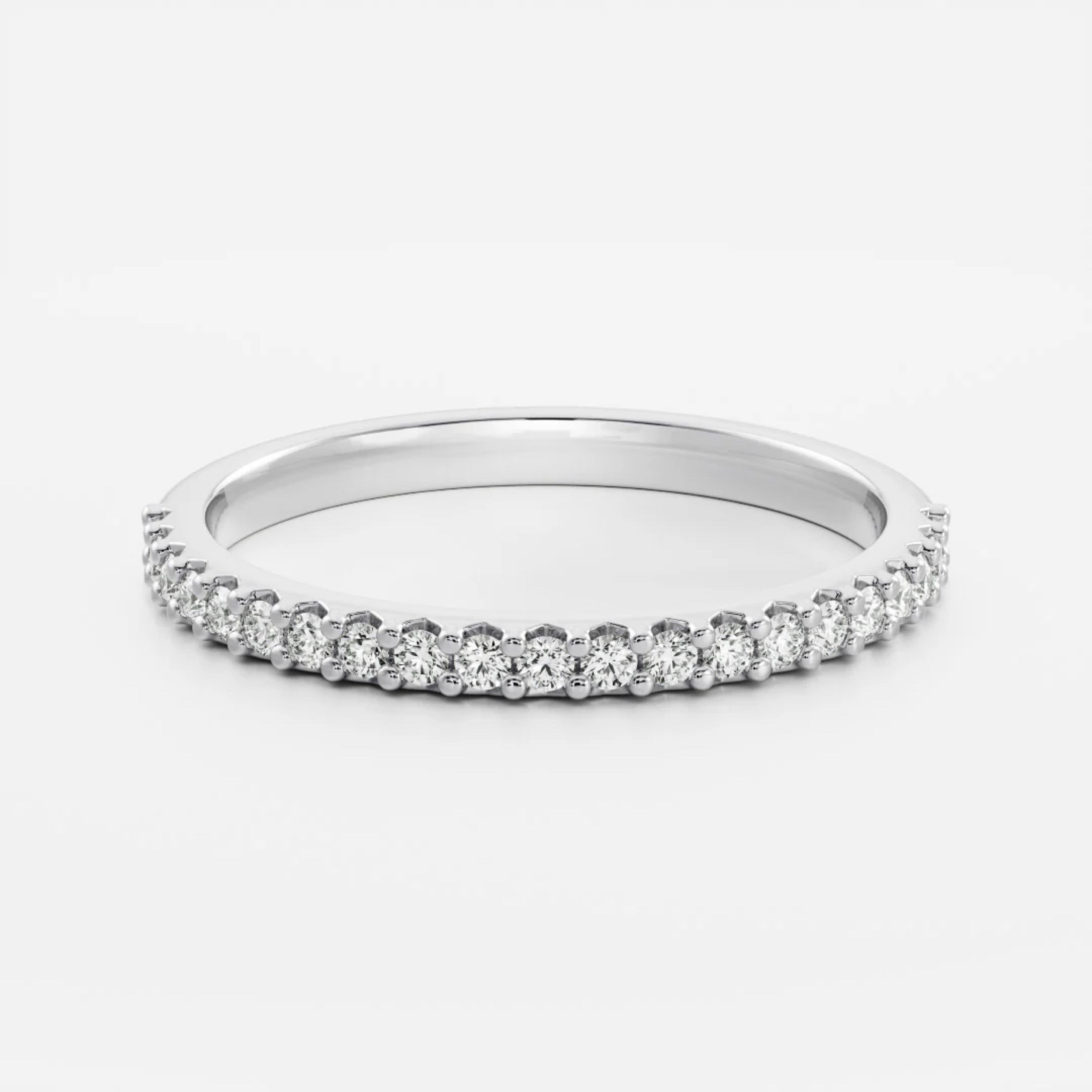 0.4 TCW Round Diamond Pave Wedding Band