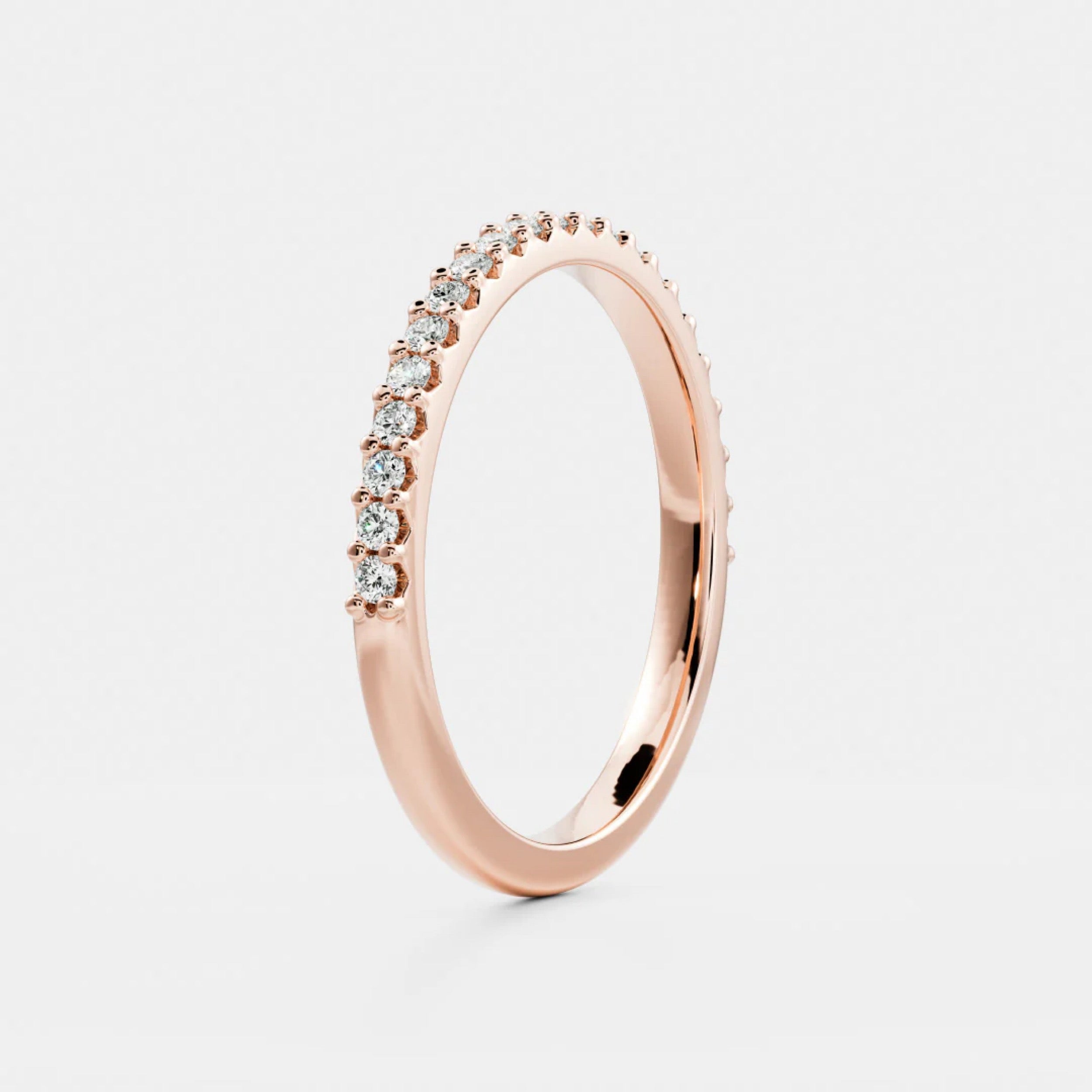 0.4 TCW Round Diamond Pave Wedding Band