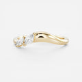 0.2 TCW Marquise Lab Grown Diamond Curved Wedding Band