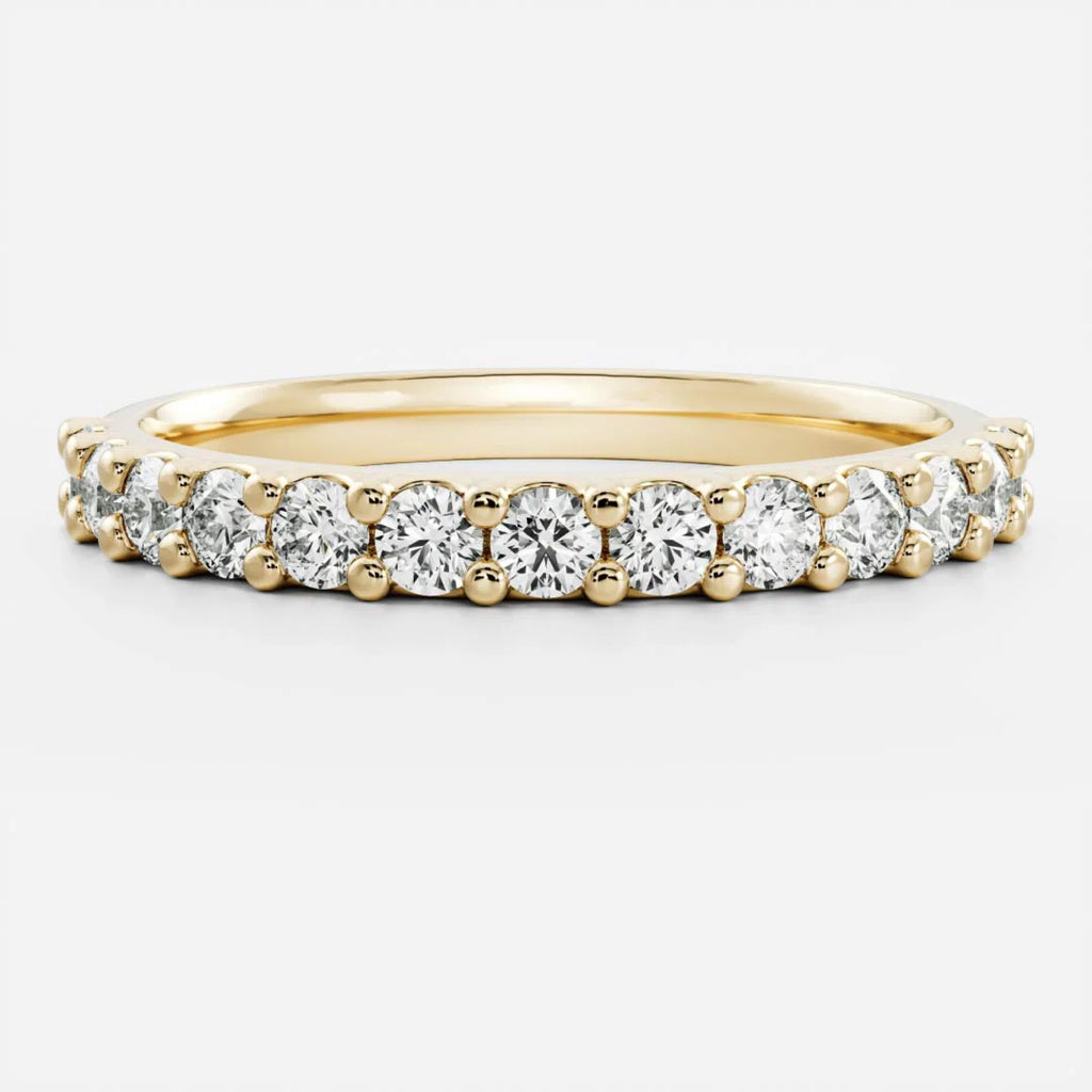 0.4 TCW Round Diamond Pave Wedding Band