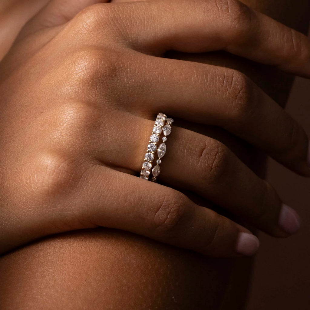 0.4 TCW Round Diamond Pave Wedding Band