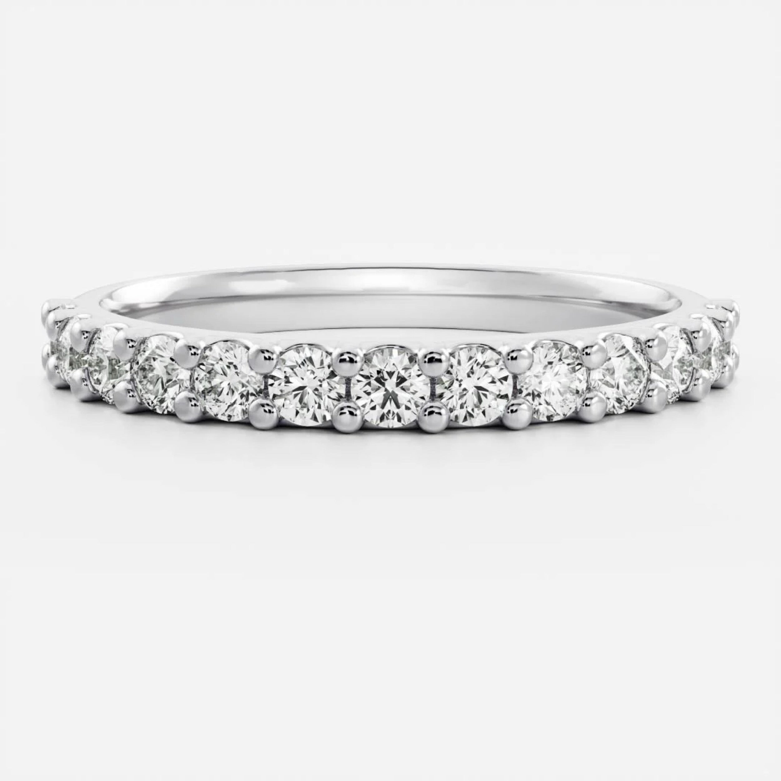 0.4 TCW Round Diamond Pave Wedding Band