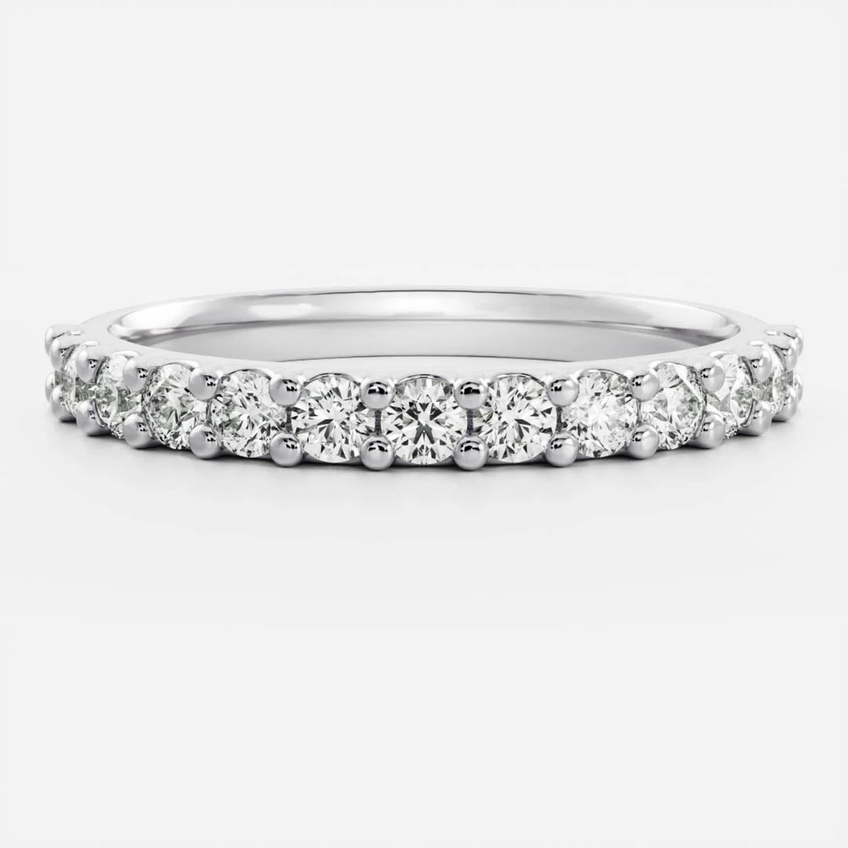 0.4 TCW Round Diamond Pave Wedding Band