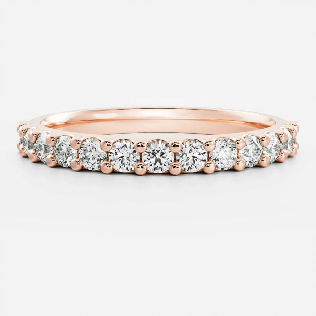 0.4 TCW Round Diamond Pave Wedding Band
