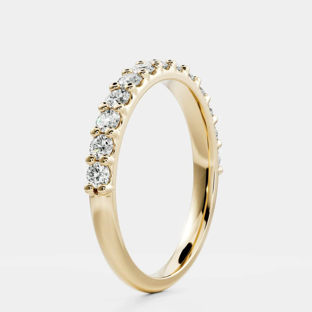0.4 TCW Round Diamond Pave Wedding Band