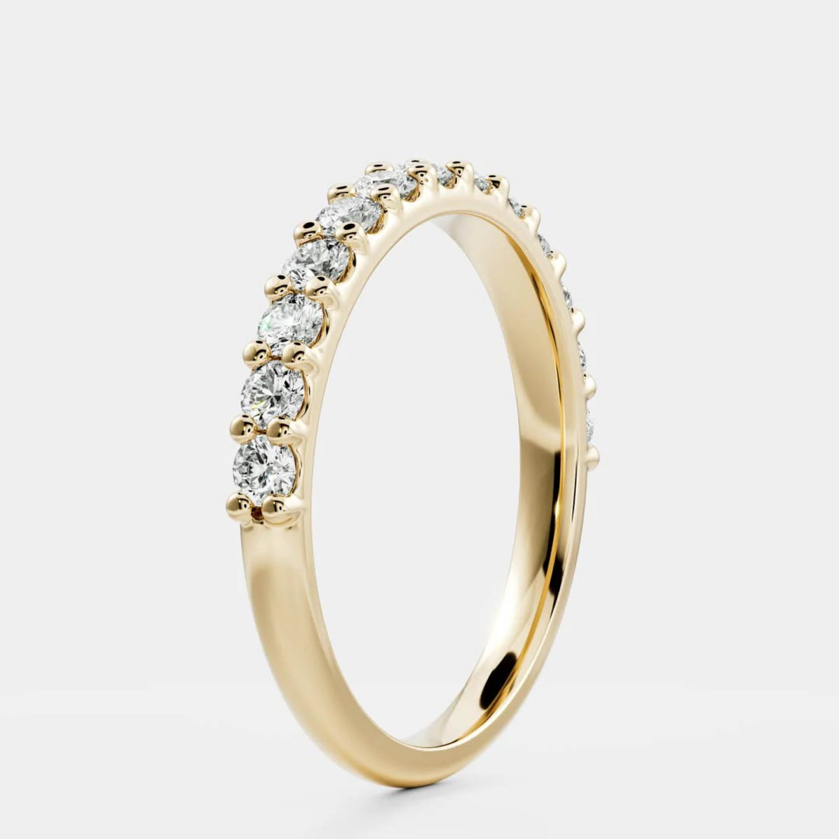 0.4 TCW Round Diamond Pave Wedding Band