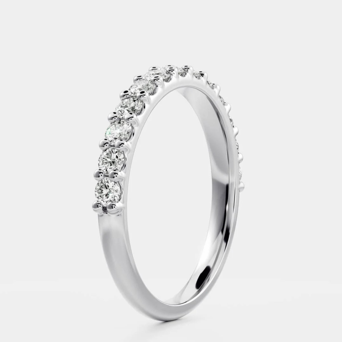 0.4 TCW Round Diamond Pave Wedding Band
