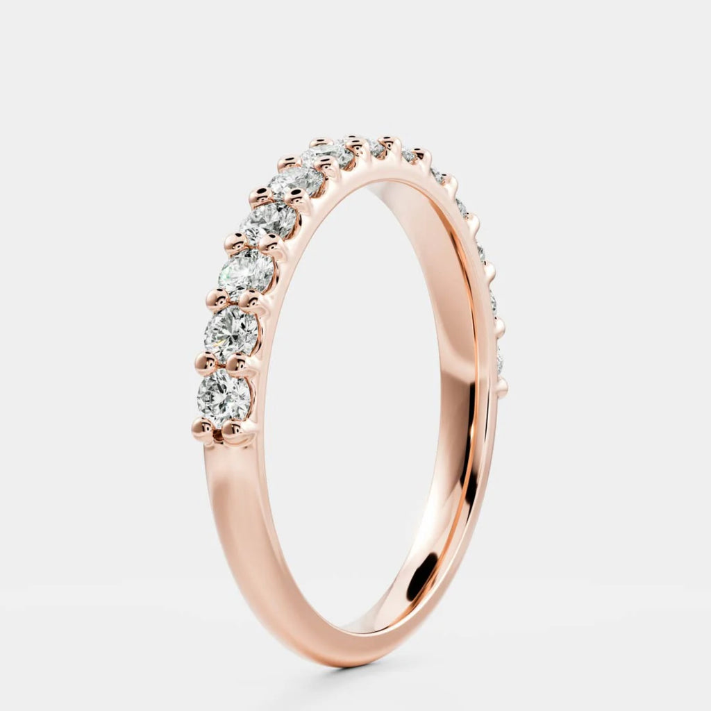 0.4 TCW Round Diamond Pave Wedding Band