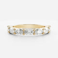 1.0 TCW Oval Lab Grown Diamond Horizontal Wedding Band