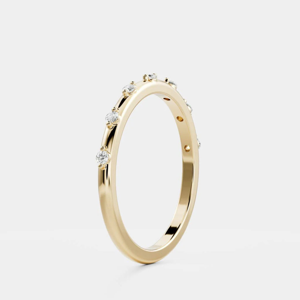 0.2 TCW Round Lab Grown Diamond Danity Wedding Band