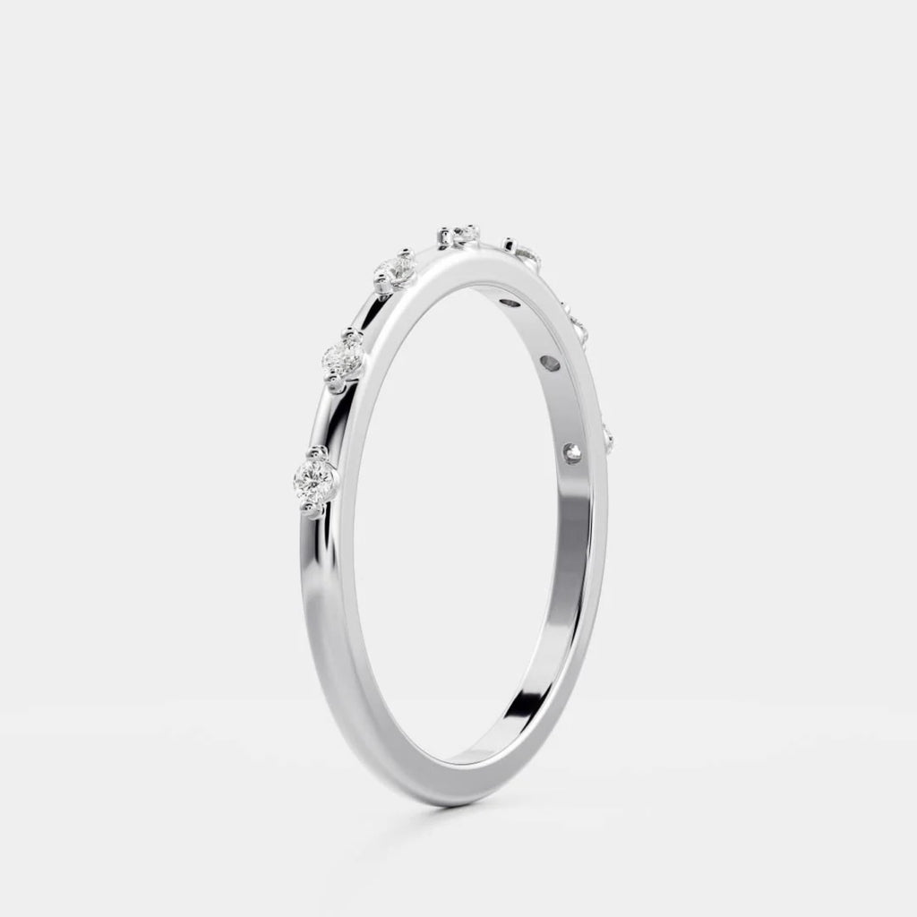 0.2 TCW Round Lab Grown Diamond Danity Wedding Band