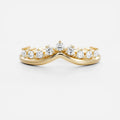 0.4 TCW Round Lab Grown Diamond Chevron Wedding Band