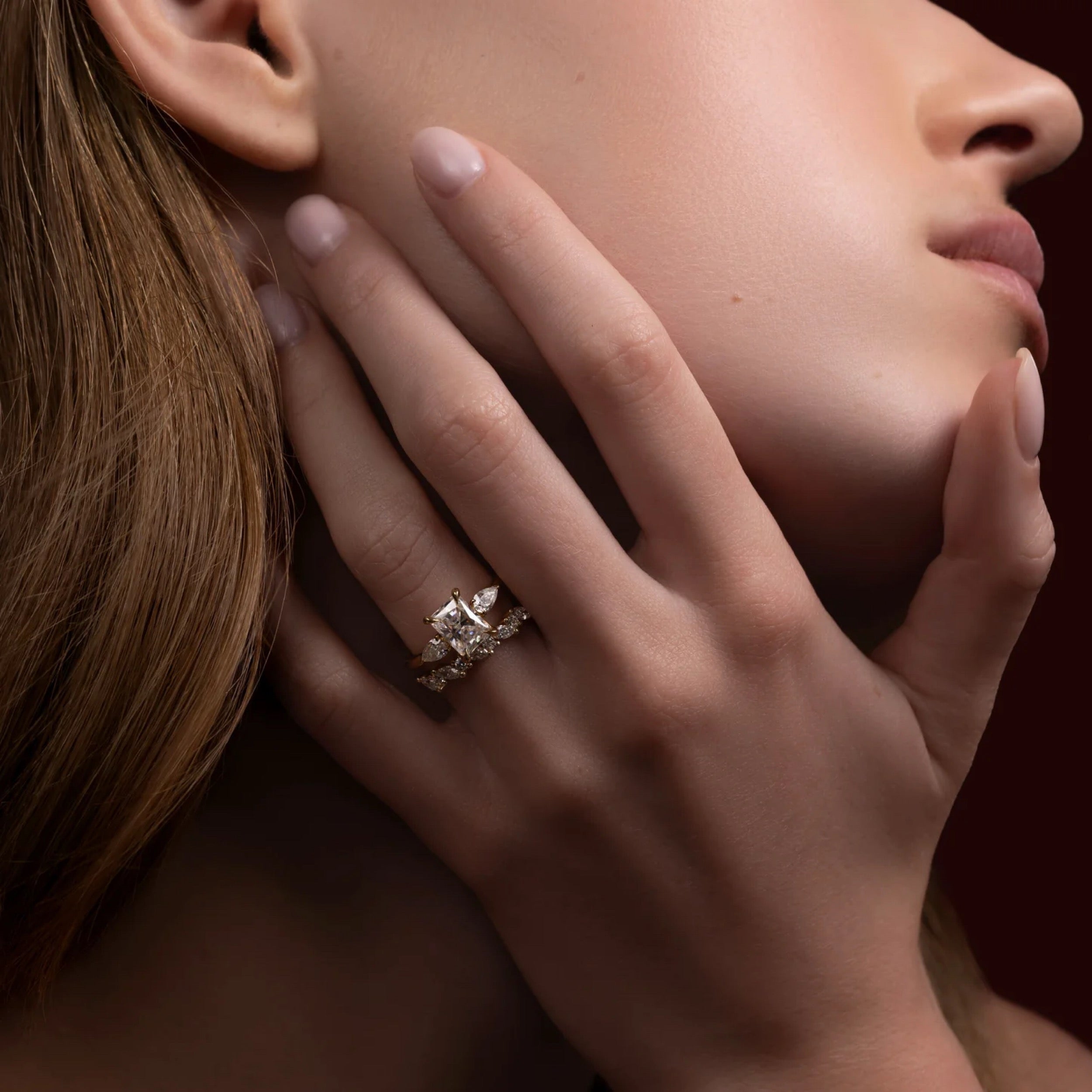 0.5 TCW Marquise & Round Diamond Pave Wedding Band