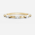 0.3 TCW Marquise Lab Grown Diamond Dainty Wedding Band