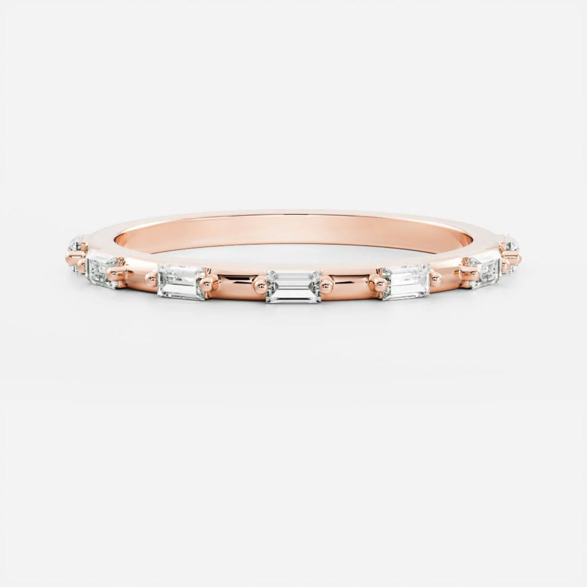 0.25 TCW Baguette Diamond Danity Wedding Band