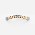 0.3 TCW Round Lab Grown Diamond Curved Wedding Band