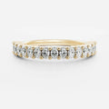 0.6 TCW Oval Lab Grown Diamond Half Eternity Wedding Band