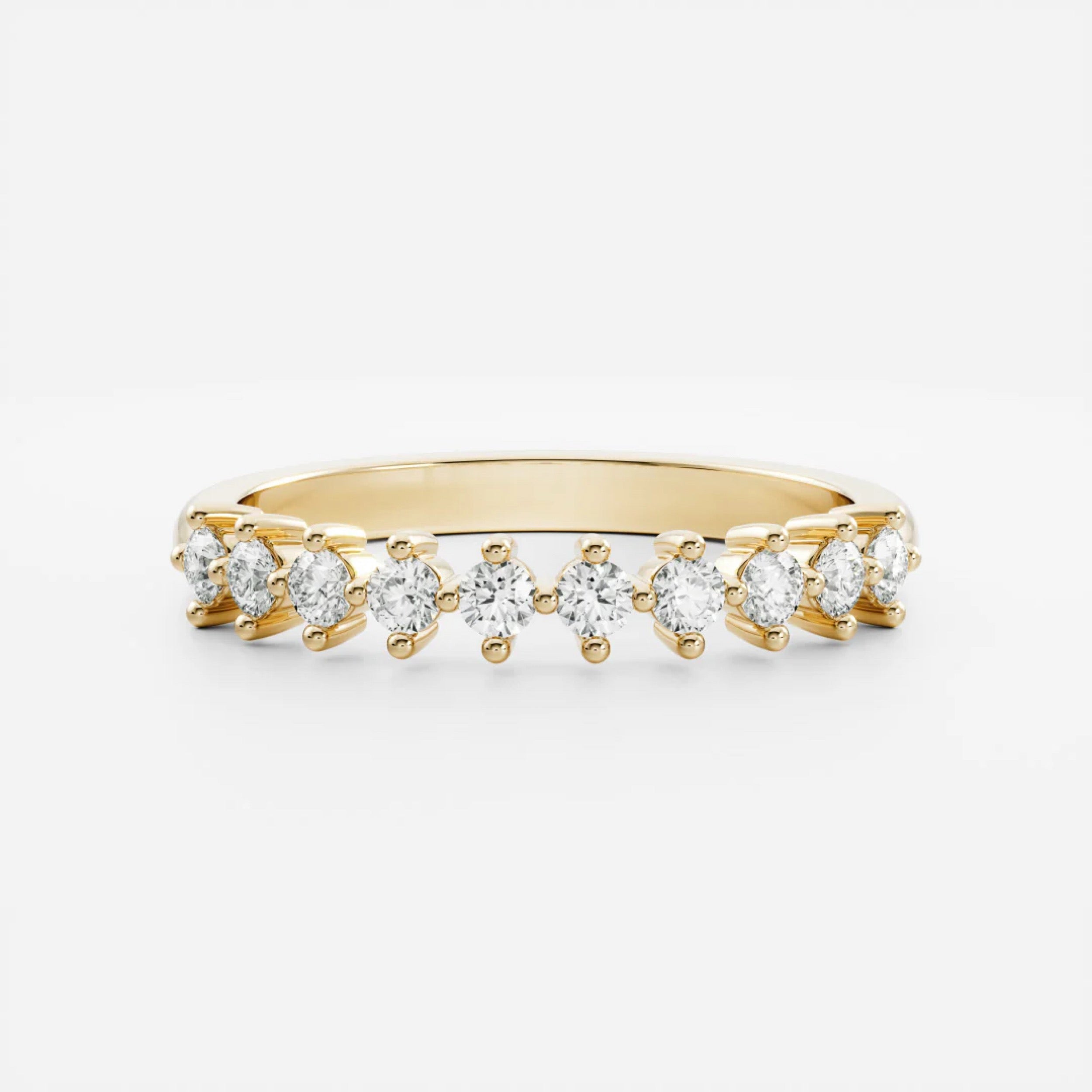 0.4 TCW Round Diamond Pave Wedding Band