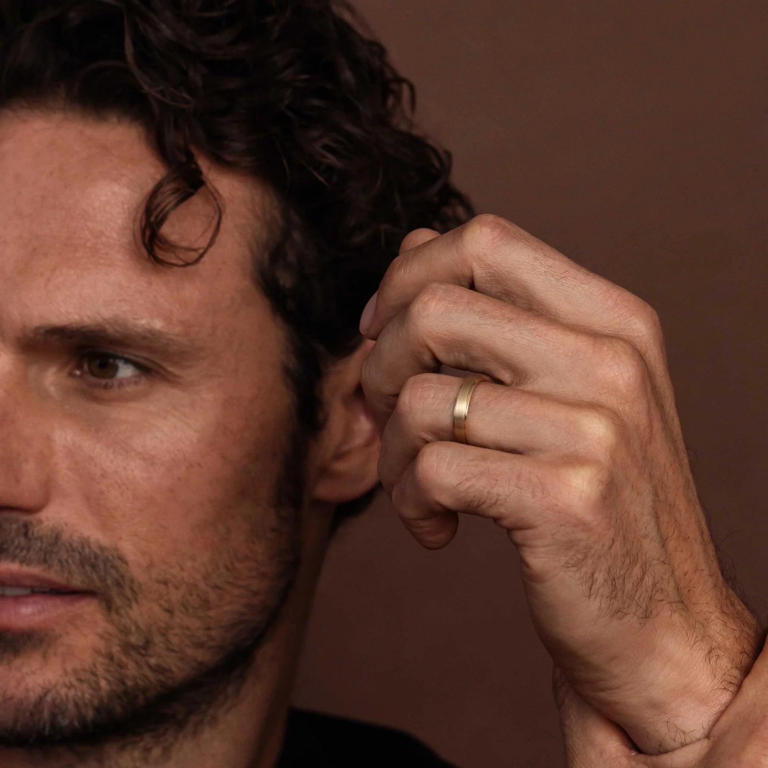 Men's Flat Edge Wedding Band