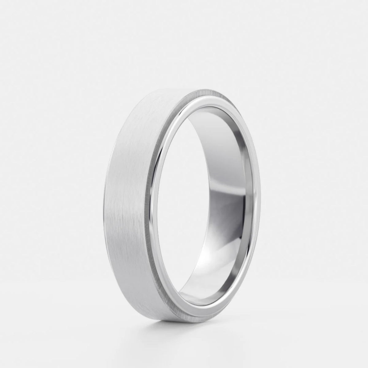 Men's Flat Edge Wedding Band