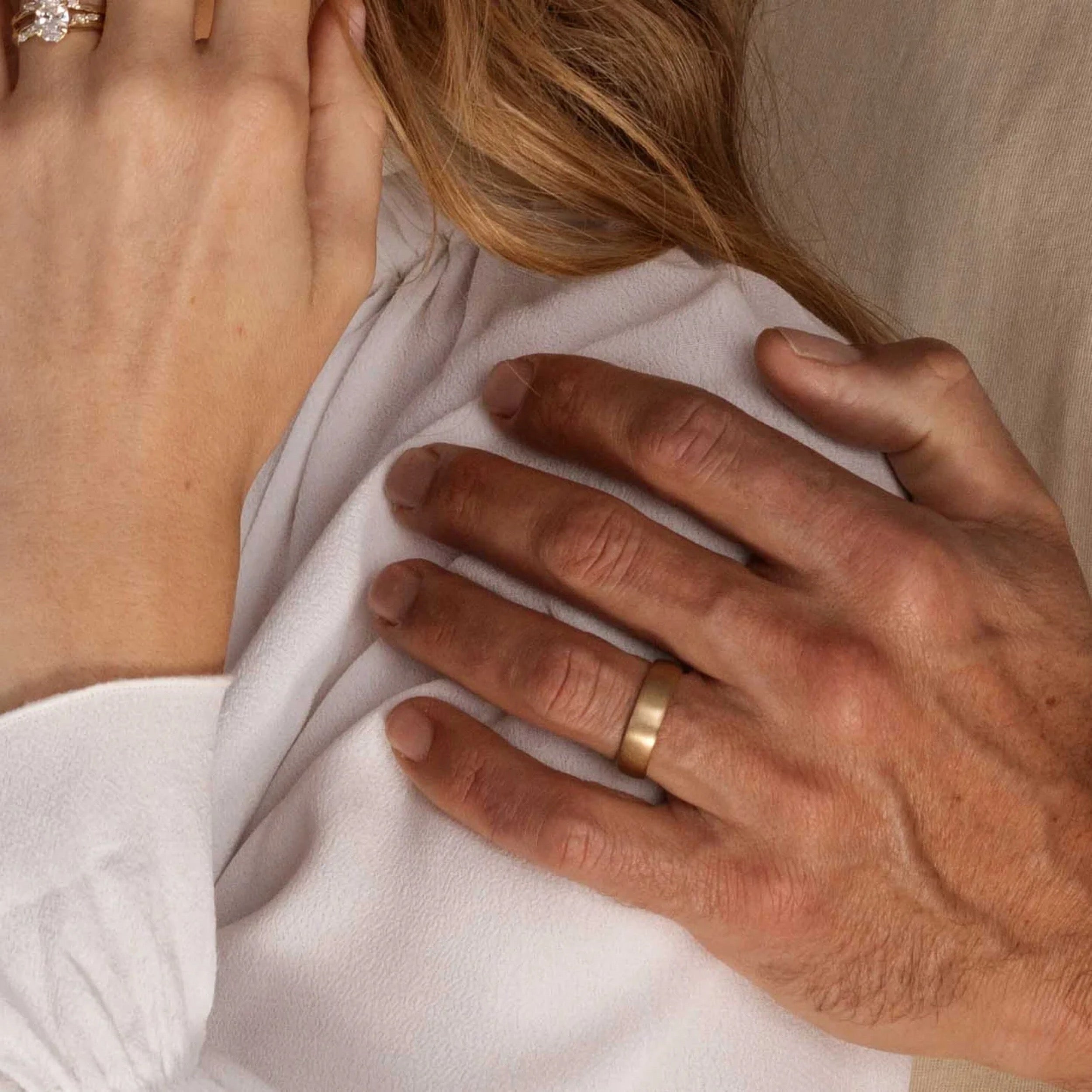 Classic Men's Brushed Comfort Fit Wedding Band