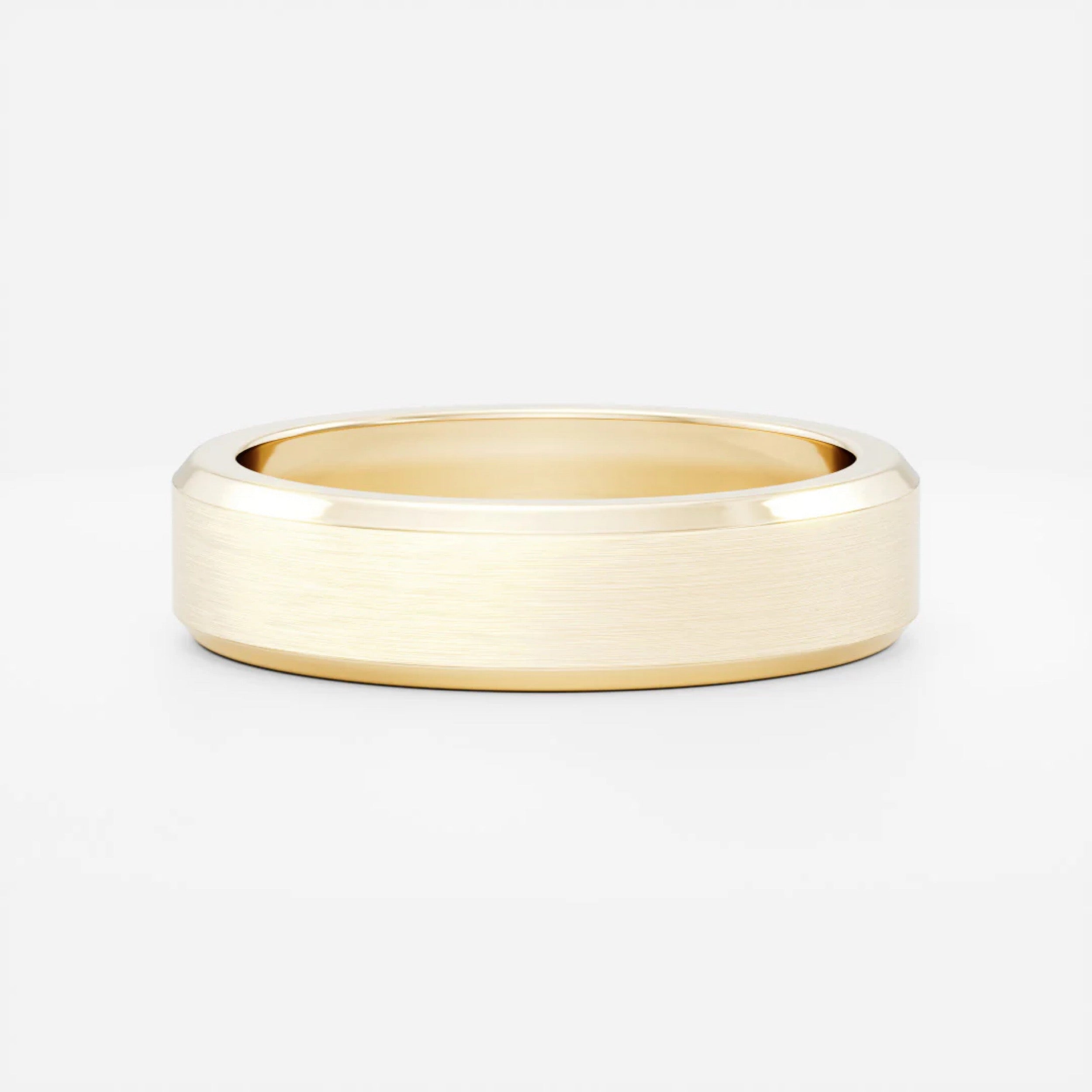 Men's Brushed Edge Wedding Band