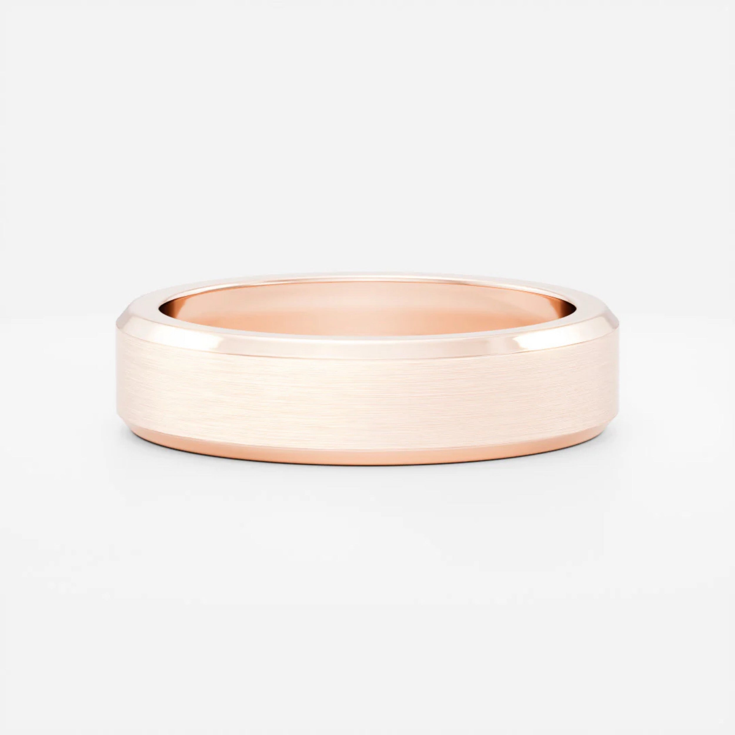 Men's Brushed Edge Wedding Band