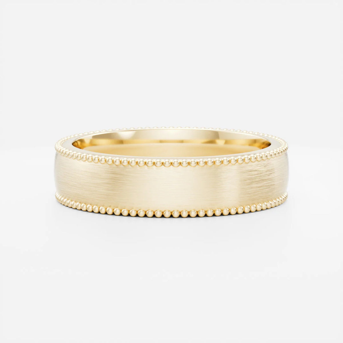 Men's Brushed Milgrain Wedding Band