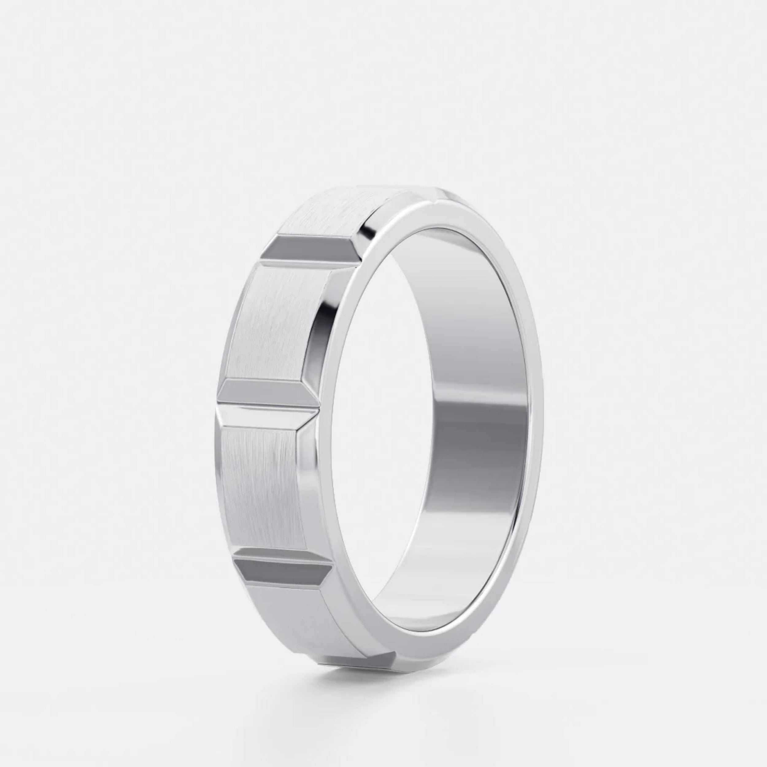 Men's Brushed Modular Wedding Band
