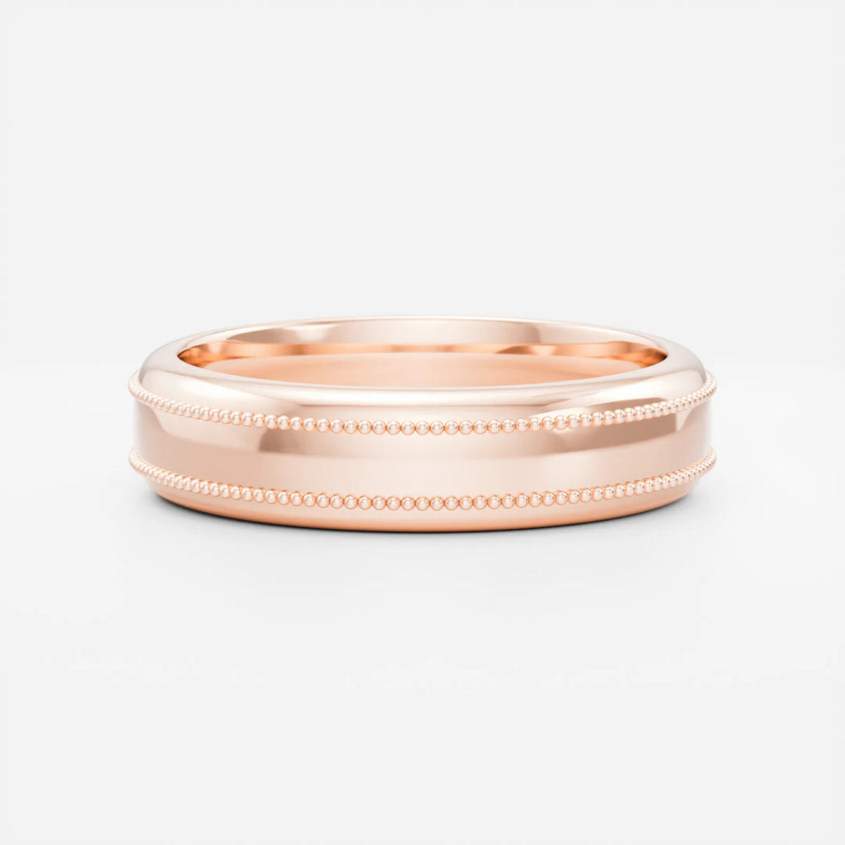 Men's Brushed Milgrain Wedding Band