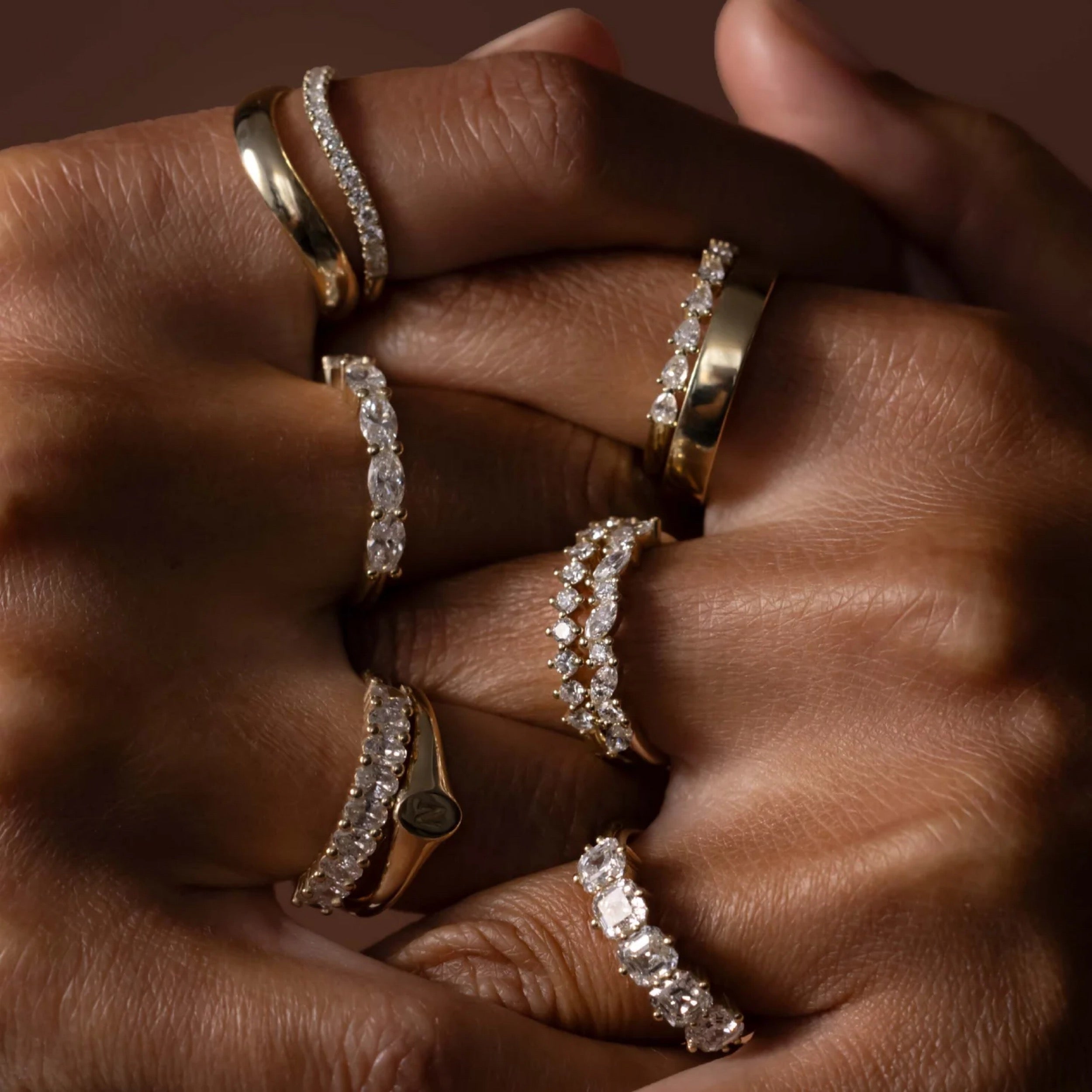 Classic Brushed Statement Wedding Band