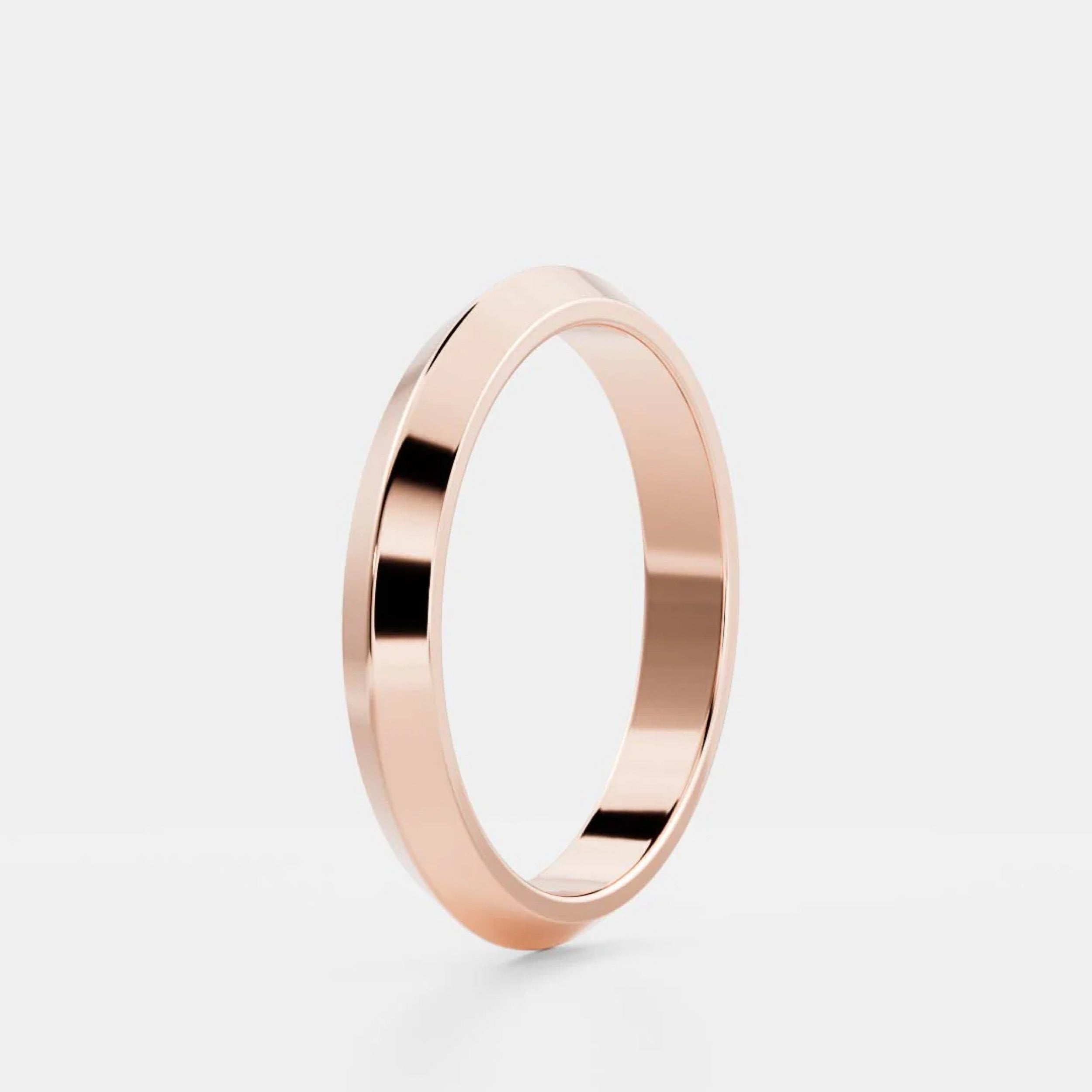 Classic Plain Knife Edge Wedding Band