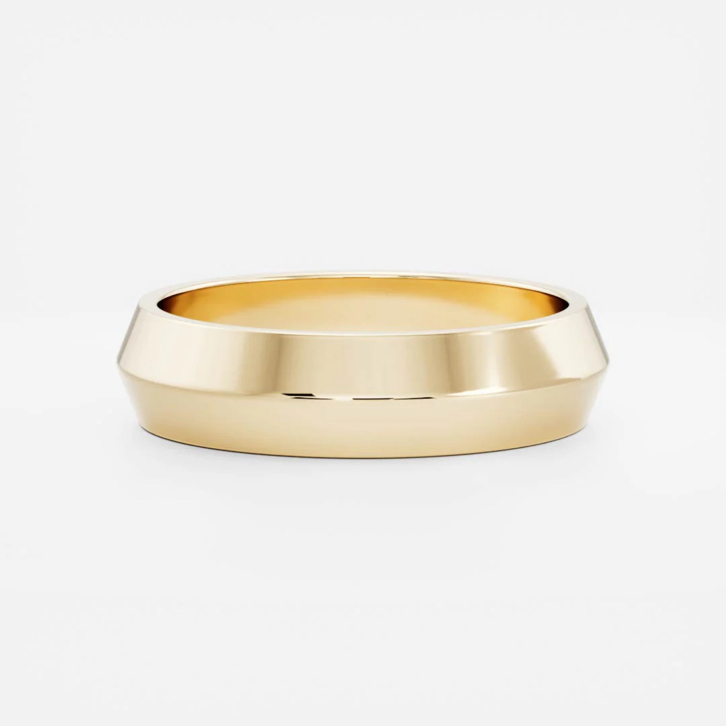 Classic Plain Knife Edge Wedding Band