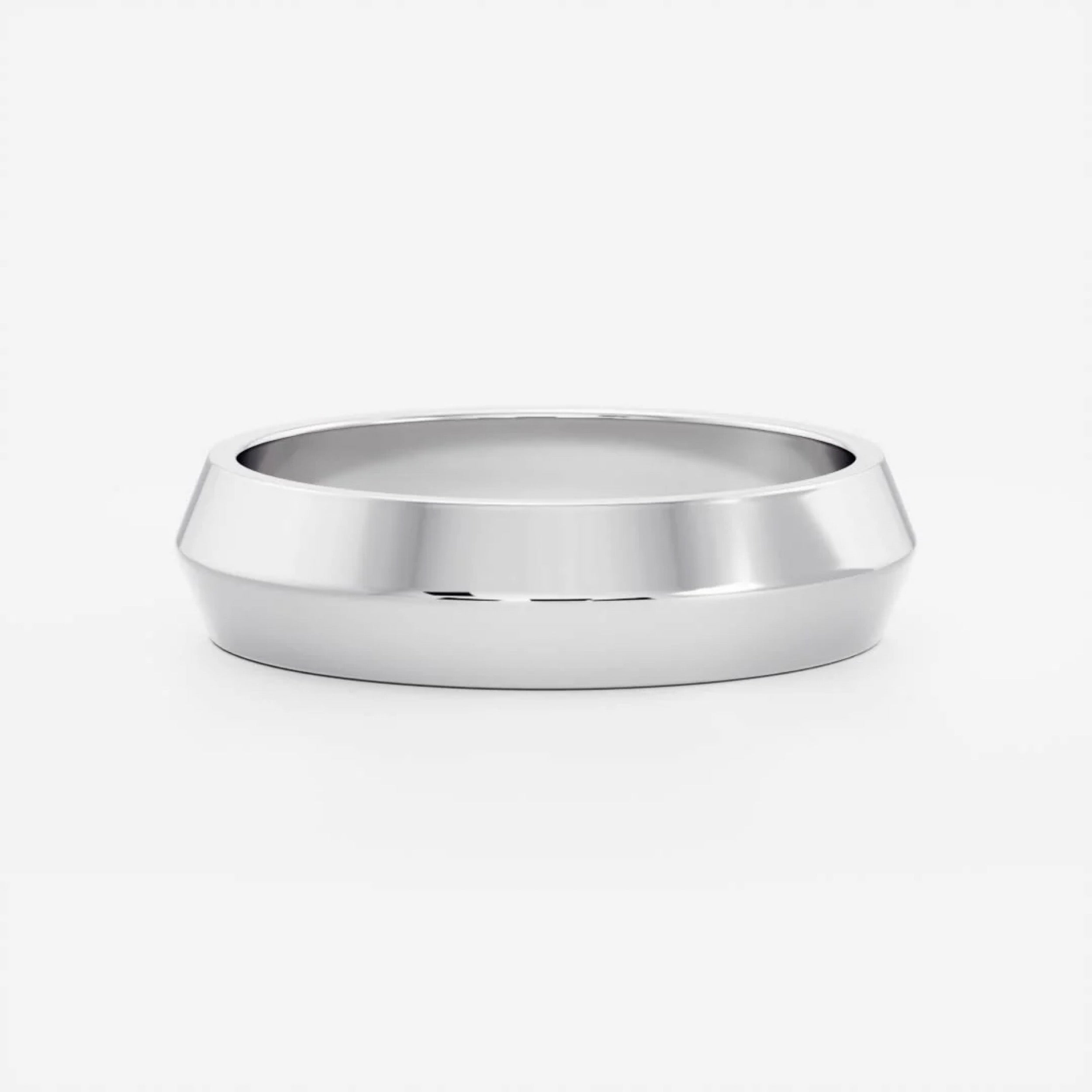 Classic Plain Knife Edge Wedding Band