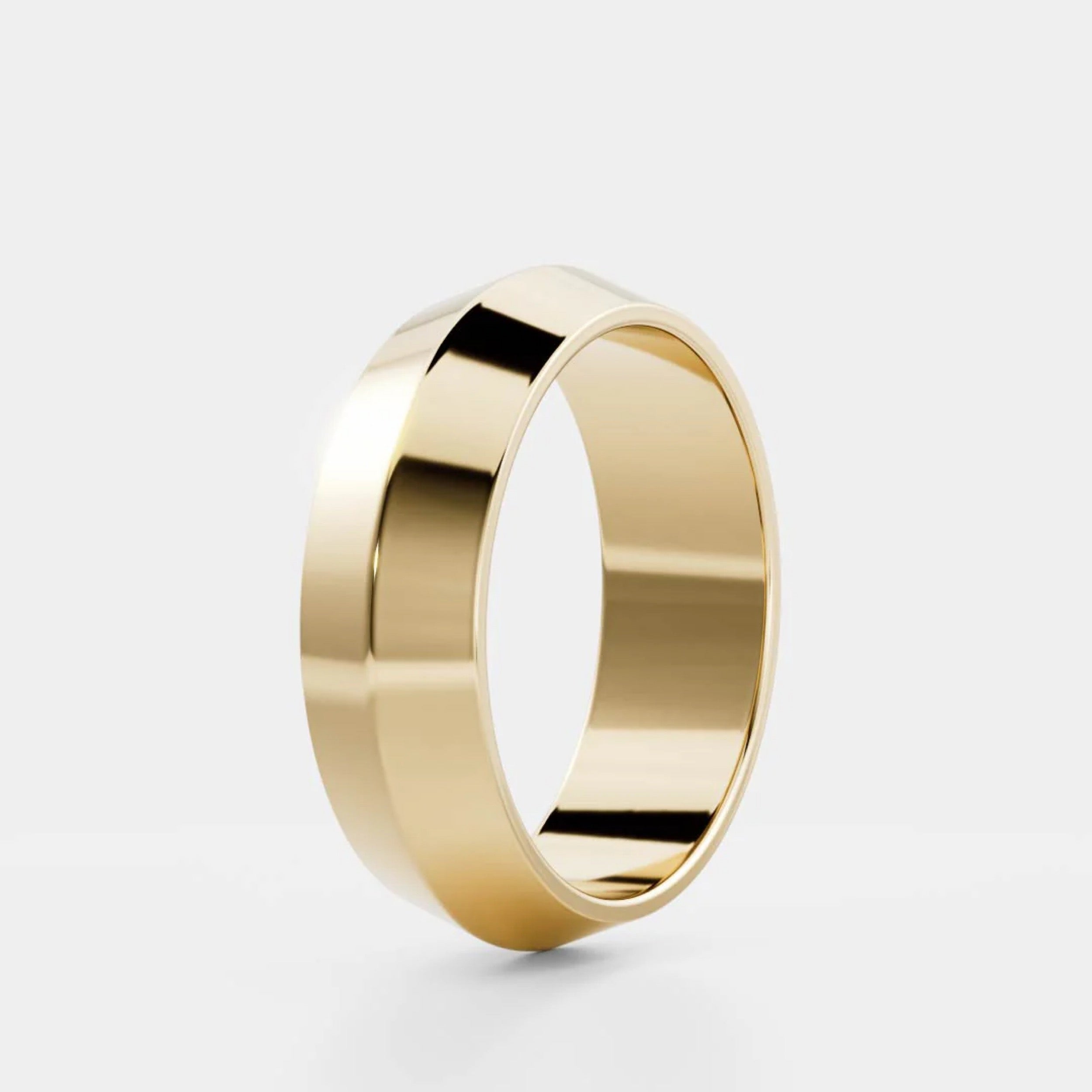Classic Plain Knife Edge Wedding Band
