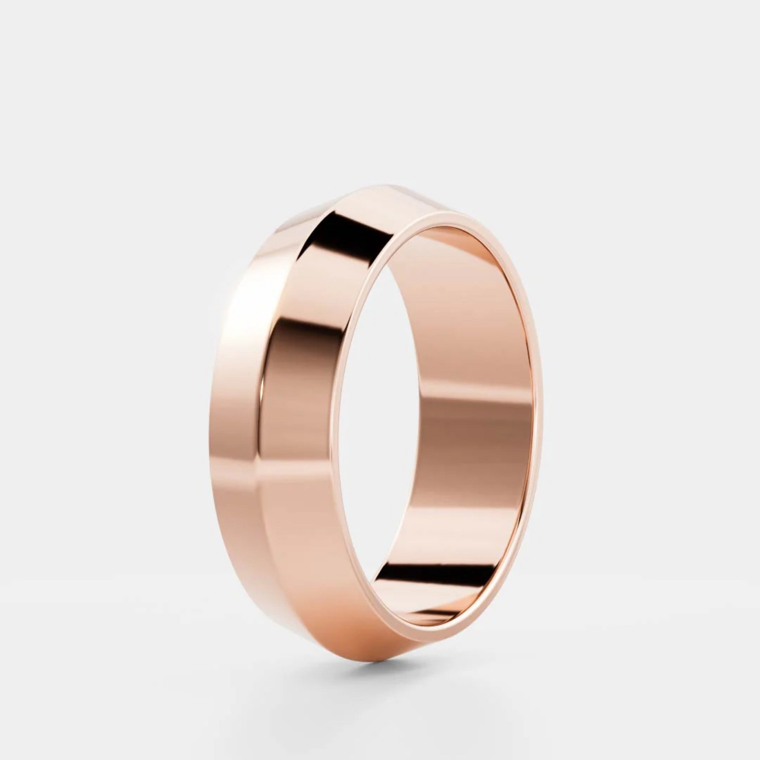 Classic Plain Knife Edge Wedding Band