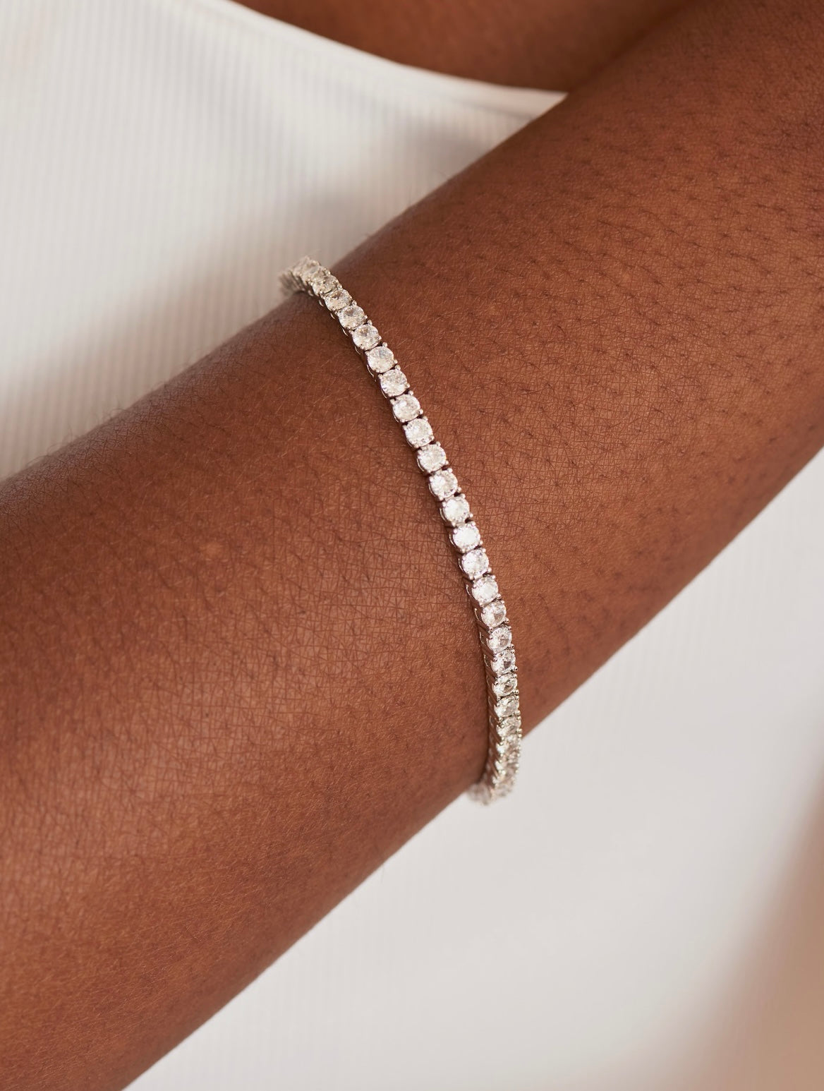 Round Lab Grown Diamond Tennis bracelets