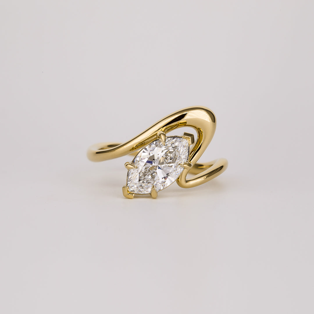 1.50 - 3.50 CT Marquise Lab Grown Diamond unique Engagement ring