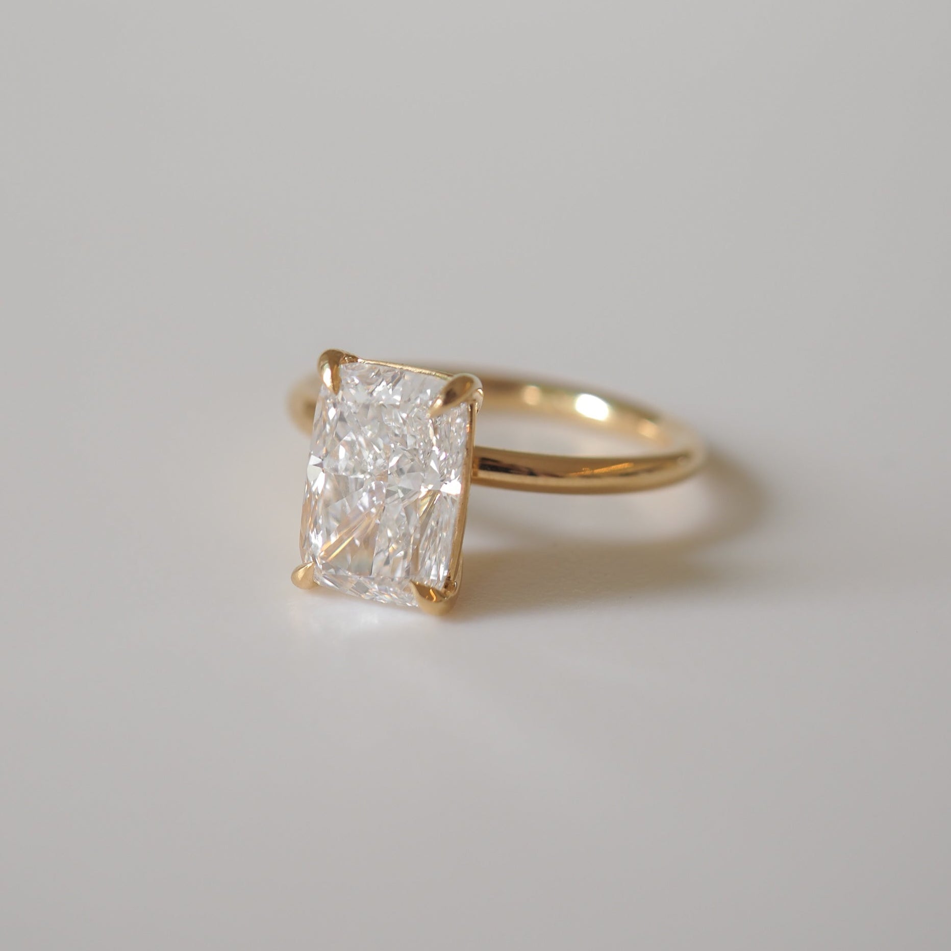 1.50 -2.50 Carats cushion Shaped Lab Grown Diamond Solitaire Style Engagement Ring