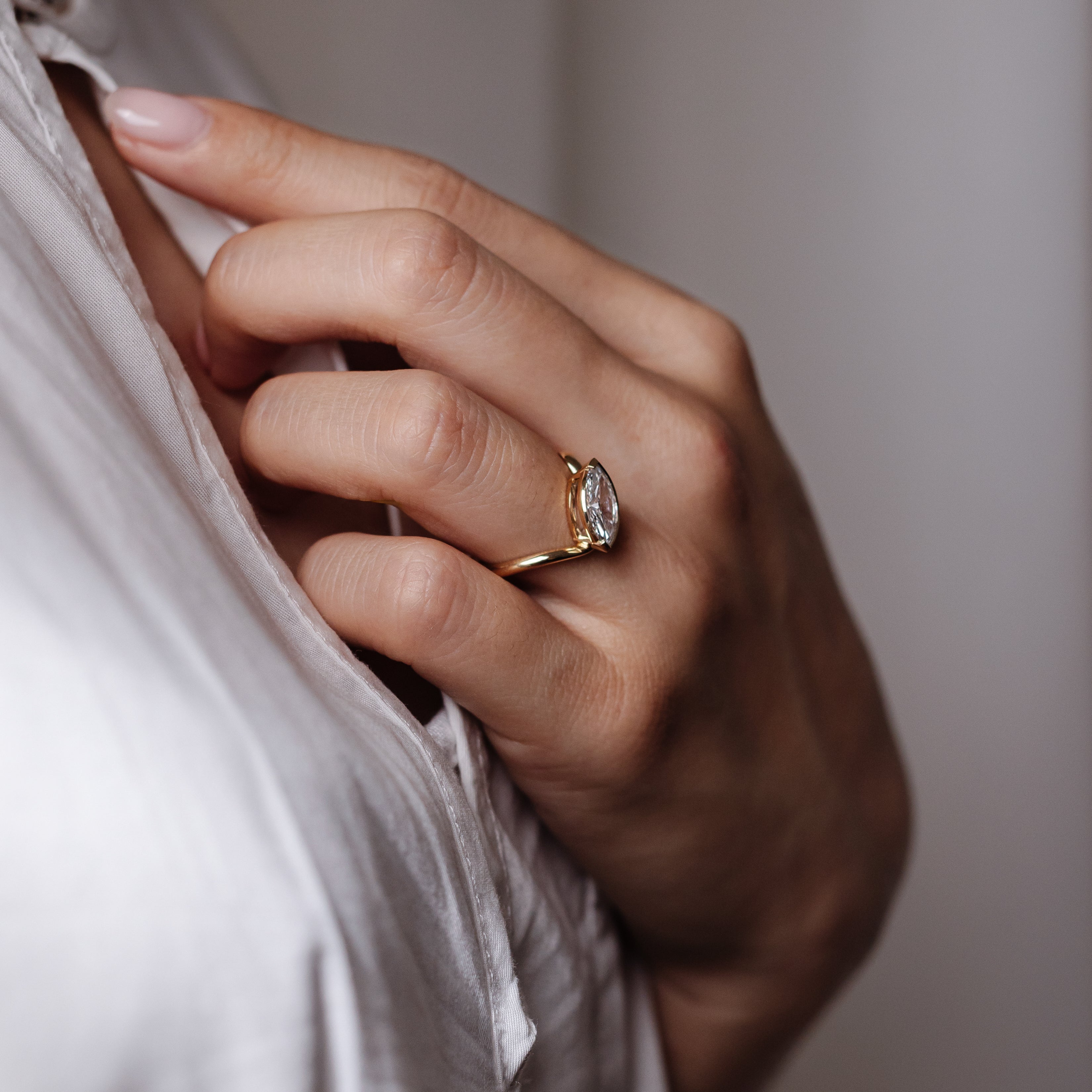 1.14 -3.50 CT Marquise Lab Grown Diamond Unique Engagement ring