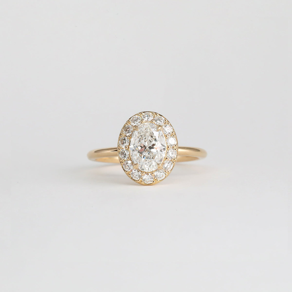 1.0 -3.50  CT Oval  Lab Grown Diamond Halo Engagement ring