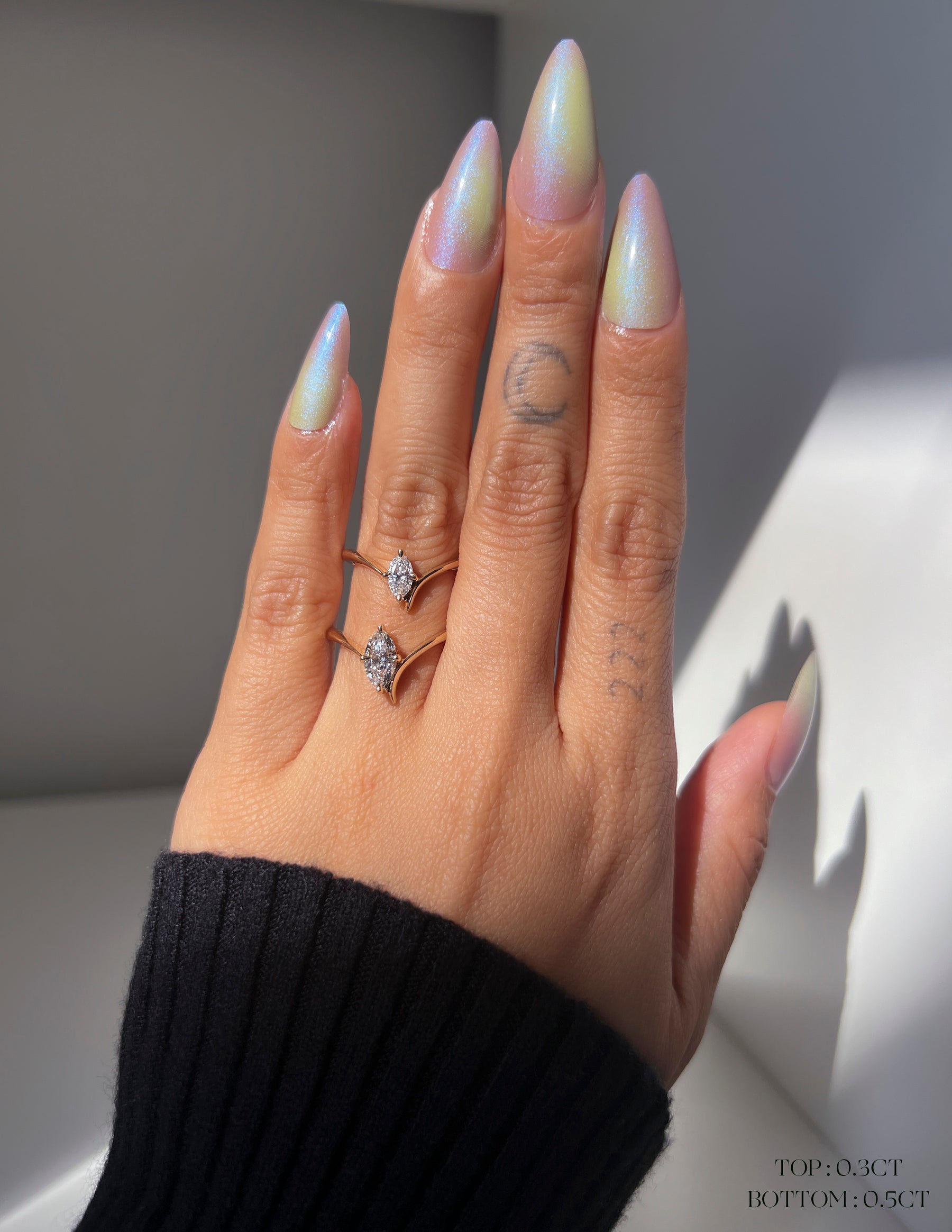 0.50 -1.50 CT Marquise Shape Lab Grown Diamond Solitaire Engagement Ring