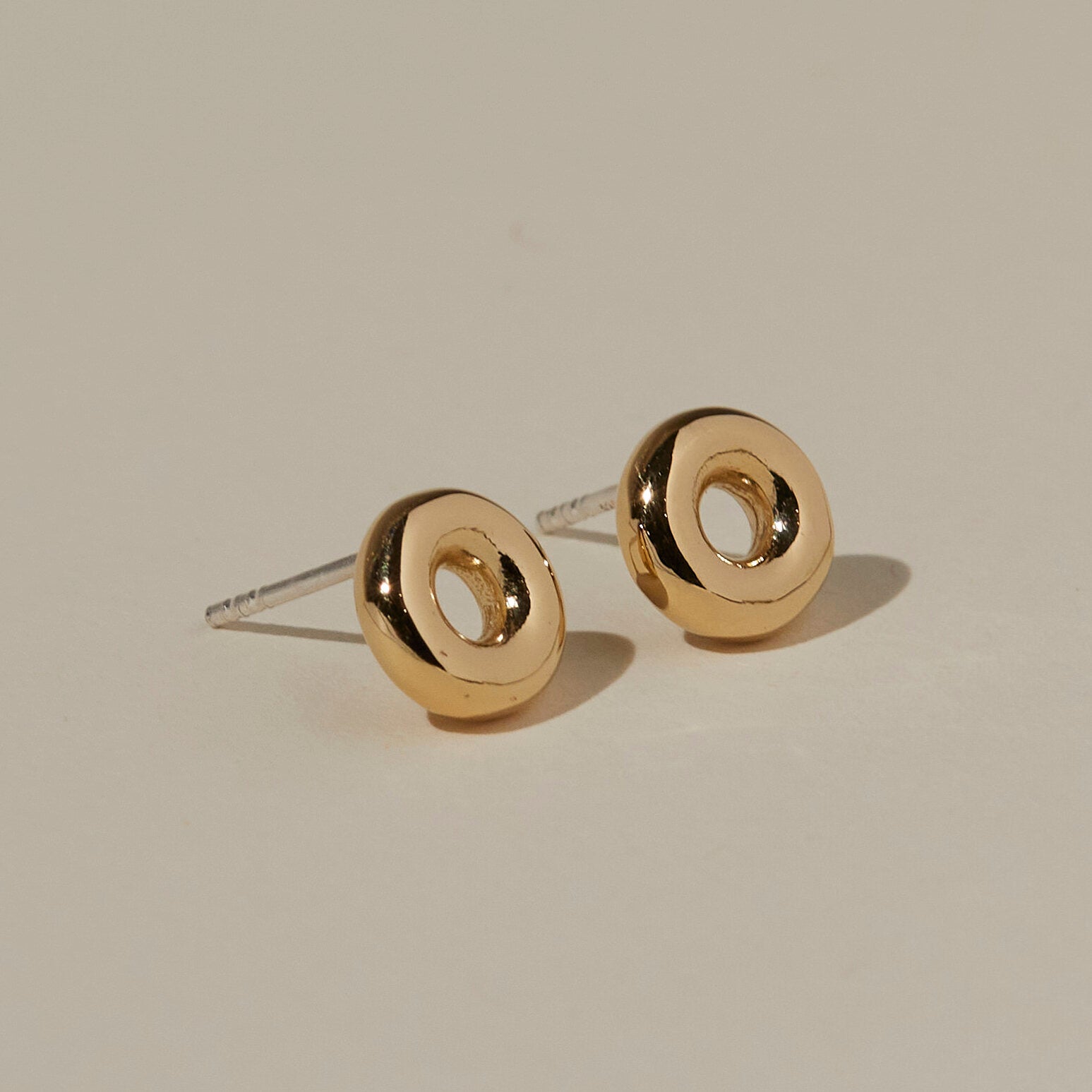 Round Stud Earrings