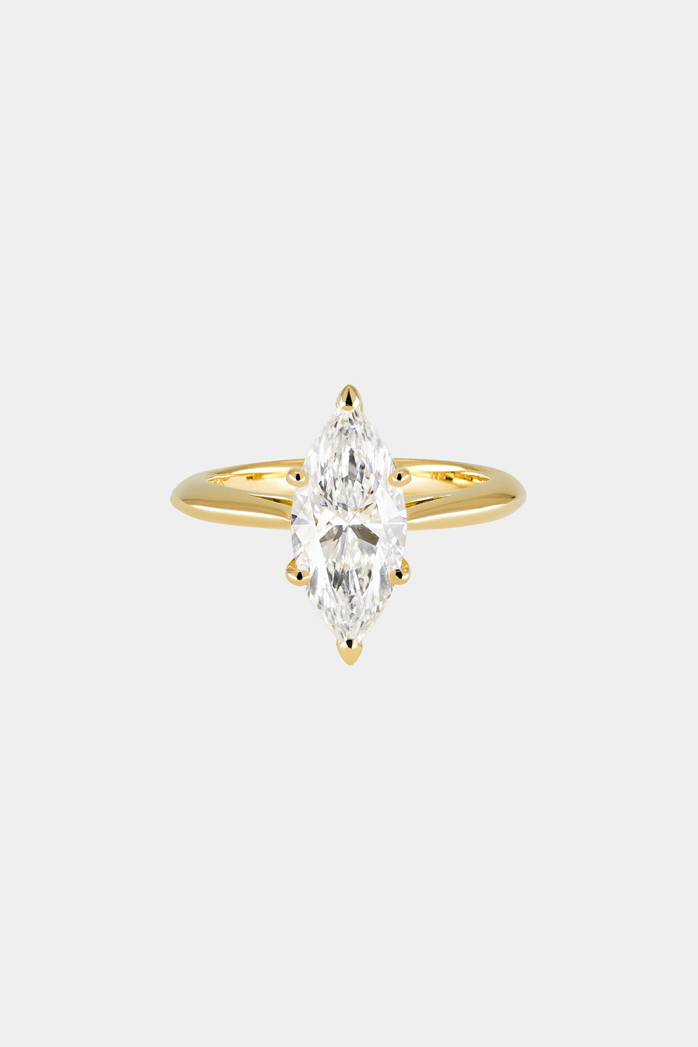 2.50 CT Marquise Shaped Moissanite Solitaire Engagement Ring