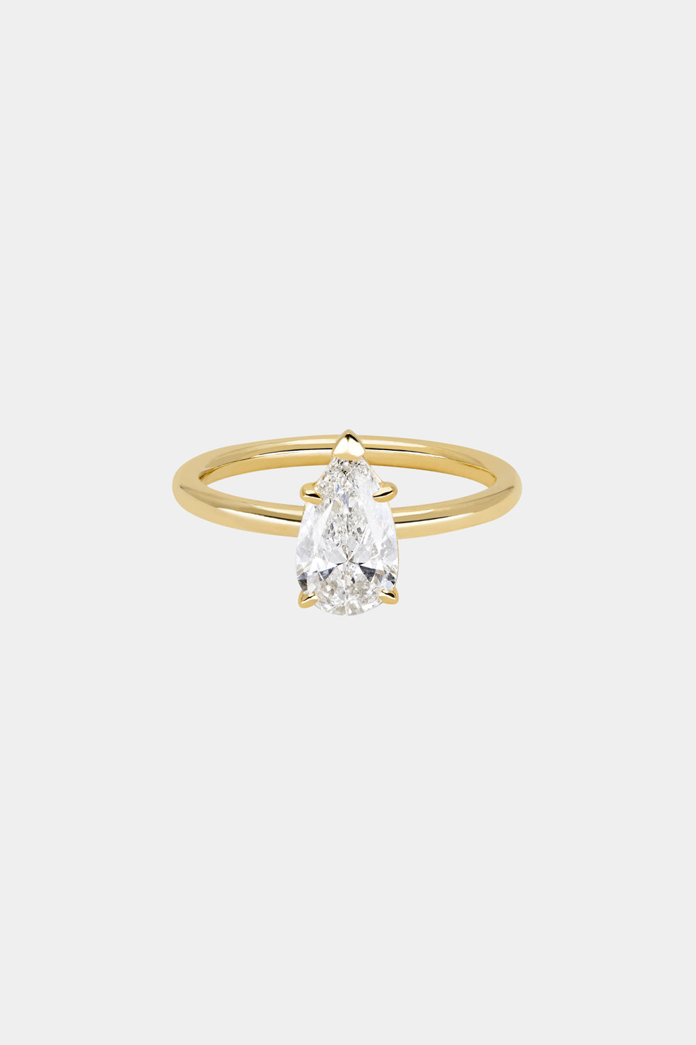 1.50 CT Pear Shaped Moissanite Solitaire Engagement Ring