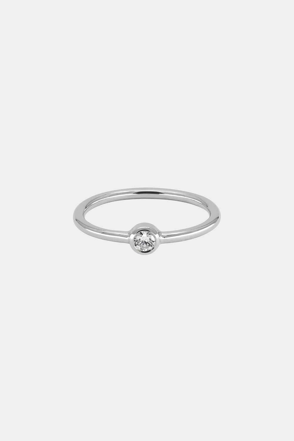 0.07 TCW Round Shaped Moissanite Bezel Wedding Band